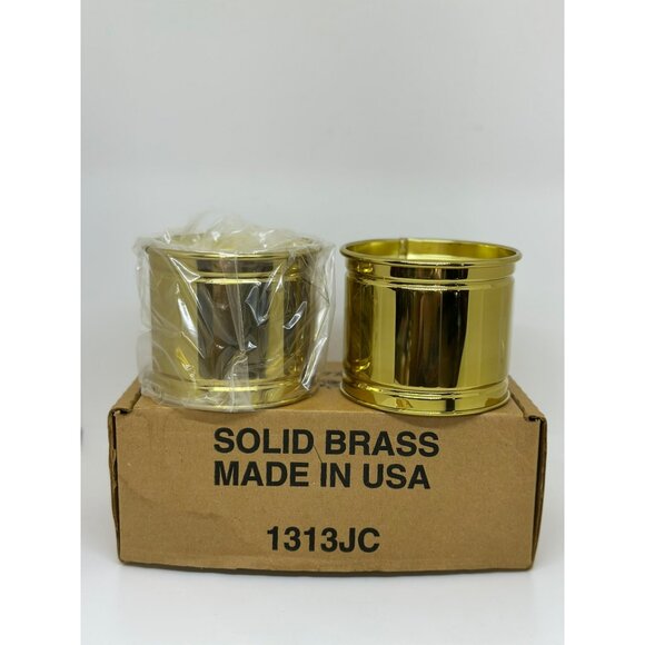 VTG Home Interiors Solid Bristol Brass & Copper 3.25" Decorative Container Pot - Picture 1 of 8